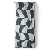 Twyla Checkered Navy in Long (50" x 96") Size