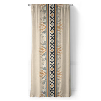 Loxcie Ivory & Blue in Long (50" x 96") Size