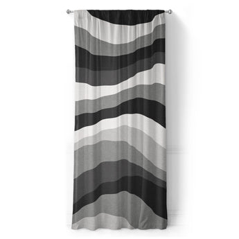 Sinuous Grey Monochrome in Long (50" x 96") Size