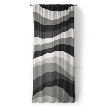Sinuous Grey Monochrome in Long (50" x 96") Size