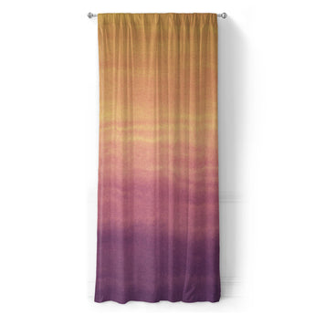 Imogen Watercolor Orange & Purple Ombre in Long (50" x 96") Size