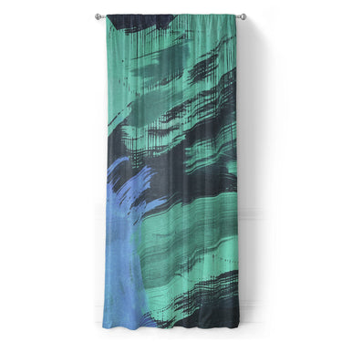 Tethys Navy & Seafoam in Long (50" x 96") Size