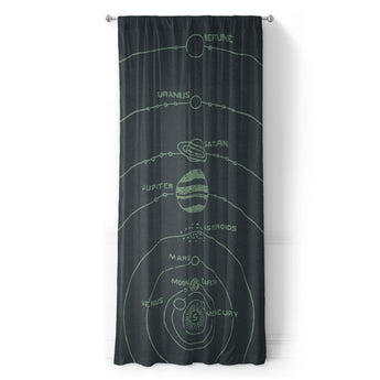 Solar System Navy & Mint in Long (50" x 96") Size