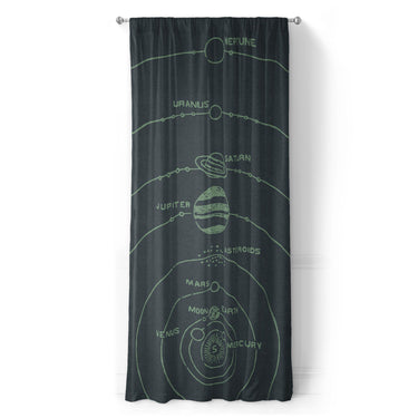 Solar System Navy & Mint in Long (50" x 96") Size