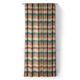 Brenton Plaid Taupe Teal in Long (50" x 96") Size