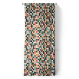 Pixel Mosaic Multicolor Earthtone in Long (50" x 96") Size