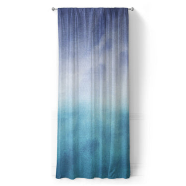 Micah Watercolor Blue & Teal in Long (50" x 96") Size