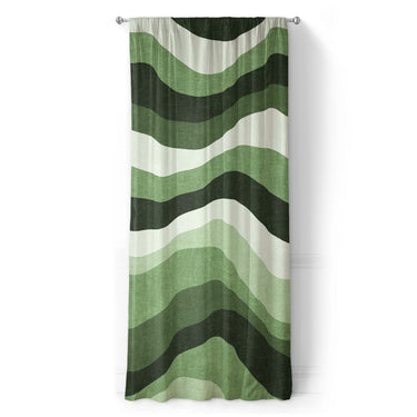 Sinuous Green Monochrome in Long (50" x 96") Size