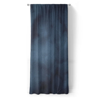 Andromeda Watercolor Navy in Long (50" x 96") Size