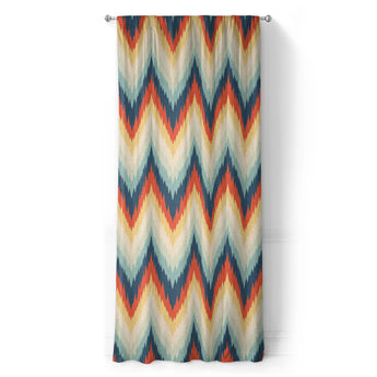 Firekaat Blue & Orange in Long (50" x 96") Size