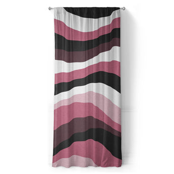 Sinuous Maroon Monochrome in Long (50" x 96") Size