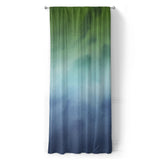 Micah Watercolor Blue & Green in Long (50" x 96") Size