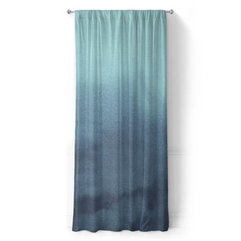 Kieran Watercolor Teal Ombre in Long (50" x 96") Size