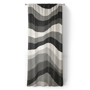 Sinuous Grey Monochrome in Long (50" x 96") Size