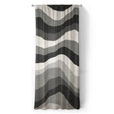 Sinuous Grey Monochrome in Long (50" x 96") Size