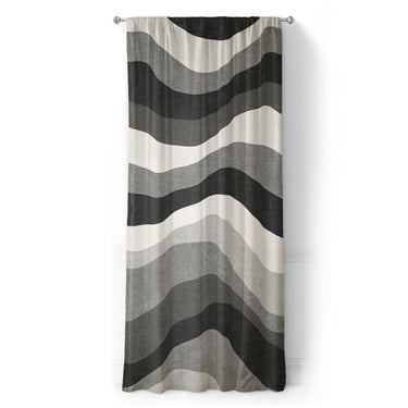 Sinuous Grey Monochrome in Long (50" x 96") Size