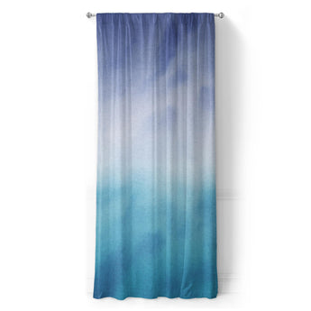 Micah Watercolor Blue & Teal in Long (50" x 96") Size
