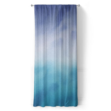 Micah Watercolor Blue & Teal in Long (50" x 96") Size
