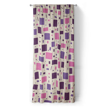 Geometric Confetti Purple & Pink in Long (50" x 96") Size