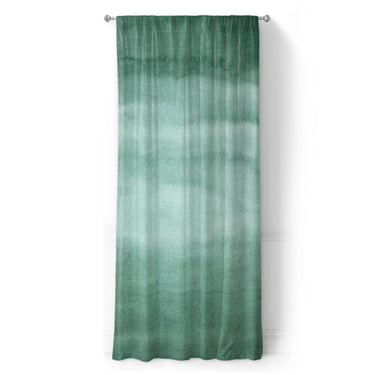 Jacinda Watercolor Teal Ombre in Long (50" x 96") Size