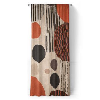 Charl Orange & Taupe in Long (50" x 96") Size