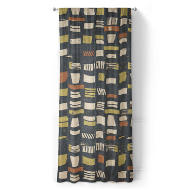 Milo Navy, Lime, & Terracotta in Long (50" x 96") Size