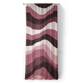 Sinuous Maroon Monochrome in Long (50" x 96") Size