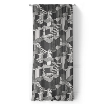 Harmon Surreal Chess BW in Long (50" x 96") Size