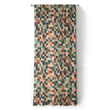 Pixel Mosaic Multicolor Earthtone in Long (50" x 96") Size