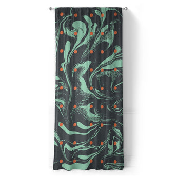 Acid Burn Teal & Orange in Long (50" x 96") Size