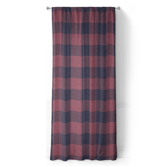 Buffalo Plaid Maroon & Navy in Long (50" x 96") Size
