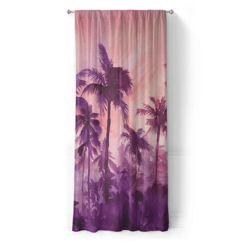Sunset Palms Pink & Purple in Long (50" x 96") Size