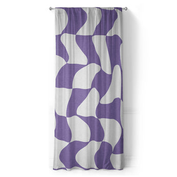 Twyla Checkered Periwinkle in Long (50" x 96") Size