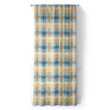 Monroe Plaid Blue & Yellow in Long (50" x 96") Size