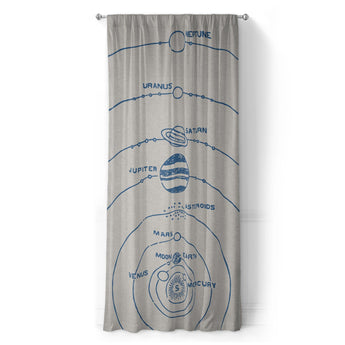 Solar System Blue & Ivory in Long (50" x 96") Size