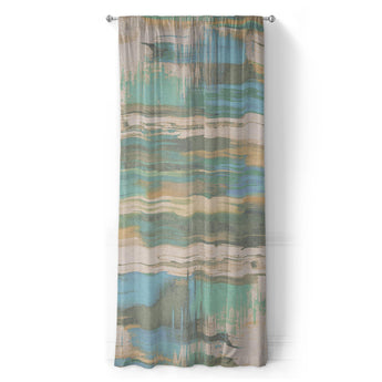 Jörgan Teal & Taupe in Long (50" x 96") Size