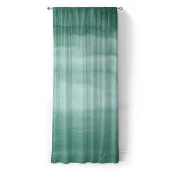 Jacinda Watercolor Teal Ombre in Long (50" x 96") Size