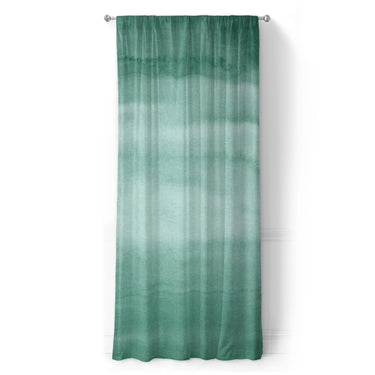 Jacinda Watercolor Teal Ombre in Long (50" x 96") Size