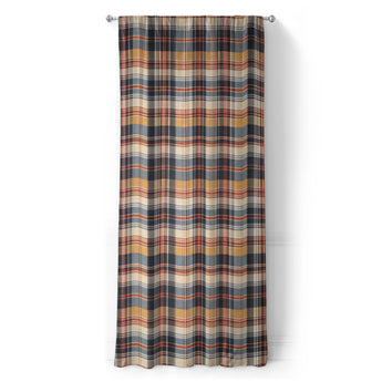 MacPherson Plaid Navy & Gold in Long (50" x 96") Size