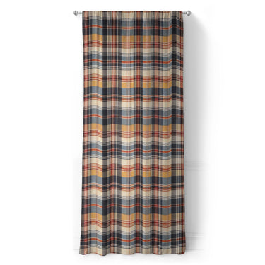 MacPherson Plaid Navy & Gold in Long (50" x 96") Size