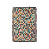Pixel Mosaic Multicolor Earthtone in Small (37" x 52") Size