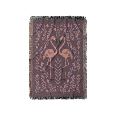 Flamingo Friends Purple in Small (37" x 52") Size