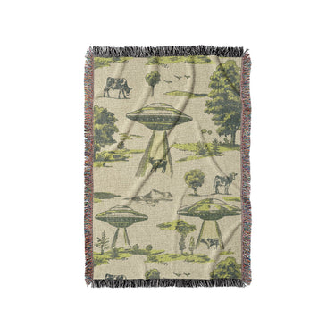 UFO Cow Abduction Toile in Small (37" x 52") Size