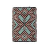 Pancho Turquoise & Vermillion in Small (37" x 52") Size