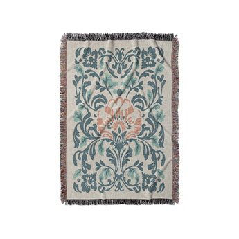 Beryl Teal & Orange in Small (37" x 52") Size