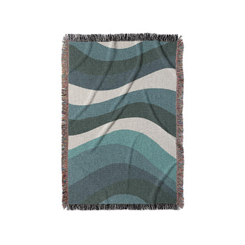 Sinuous Teal Monochrome in Small (37" x 52") Size
