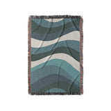 Sinuous Teal Monochrome in Small (37" x 52") Size