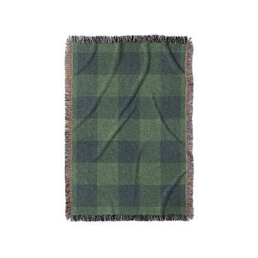 Buffalo Plaid Green Navy in Small (37" x 52") Size