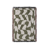 Twyla Checkered Army Green in Small (37" x 52") Size