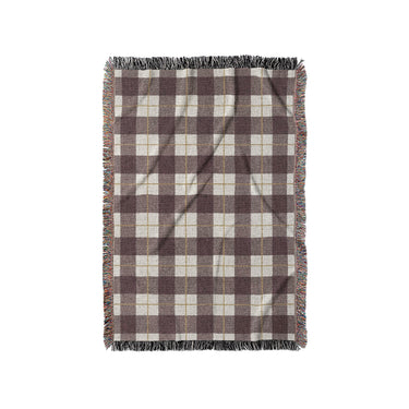 Wallace Plaid Maroon & Gold in Small (37" x 52") Size